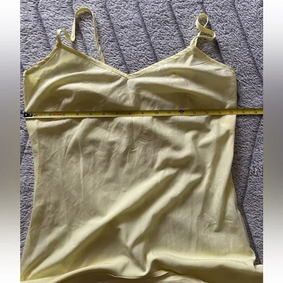 Asos Design Women’s Tiered Midi Dress Fluffy Texture Pale Yellow Size 6 Lined - Picture 9 of 15